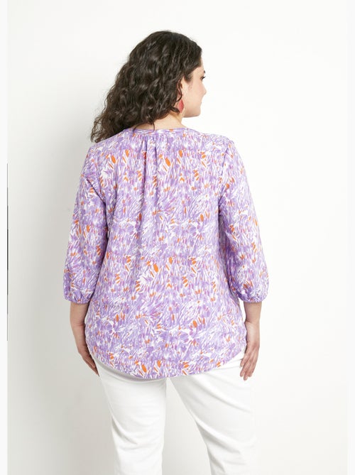 Túnica larga holgada estampada con mangas 3/4 - Afibel - Kiabi