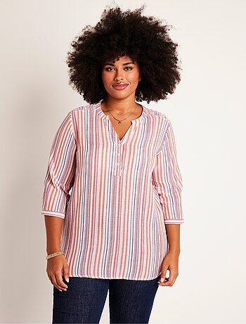 Túnica larga recta rayas brillantes - Afibel