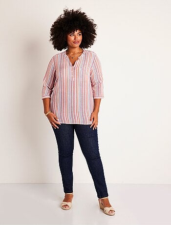 Túnica larga recta rayas brillantes - Afibel