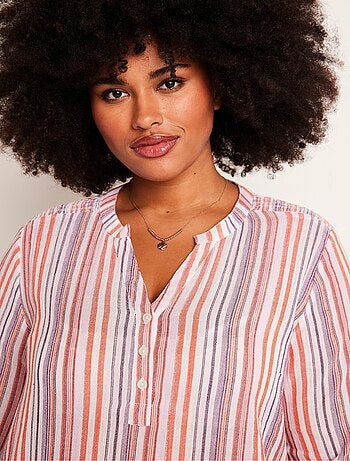 Túnica larga recta rayas brillantes - Afibel