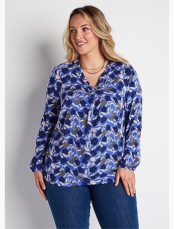 Túnica larga suelta con estampado floral - Afibel