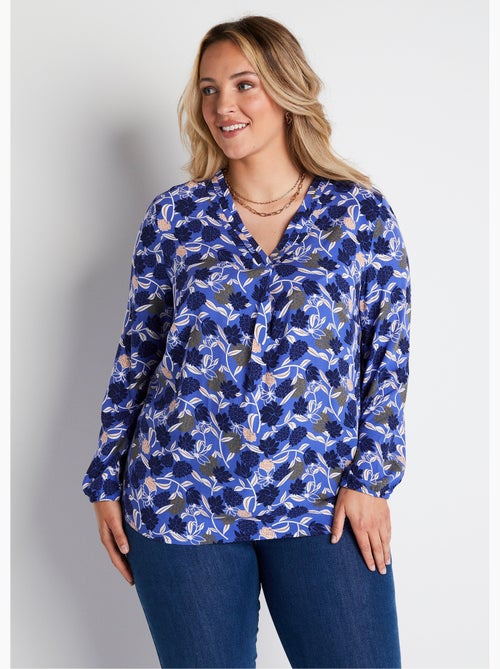 Túnica larga suelta con estampado floral - Afibel - Kiabi