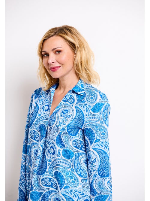 Túnica larga suelta con estampado paisley - Afibel - Kiabi Túnica larga suelta con estampado paisley - Afibel - Kiabi