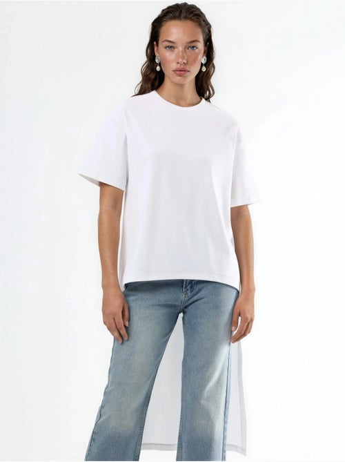 Túnica oversize con cuello redondo y abertura busem - Kiabi Túnica oversize con cuello redondo y abertura busem - Kiabi