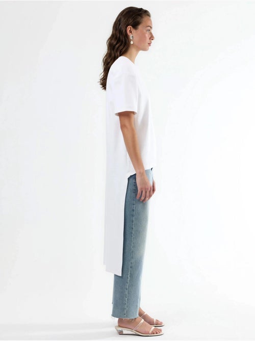 Túnica oversize con cuello redondo y abertura busem - Kiabi Túnica oversize con cuello redondo y abertura busem - Kiabi