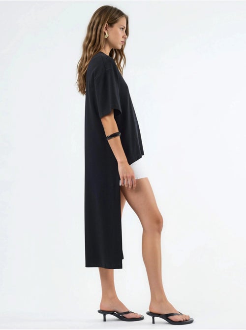 Túnica oversize con cuello redondo y abertura busem - Kiabi Túnica oversize con cuello redondo y abertura busem - Kiabi