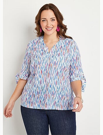 Túnica recta de manga corta con lazos - Afibel