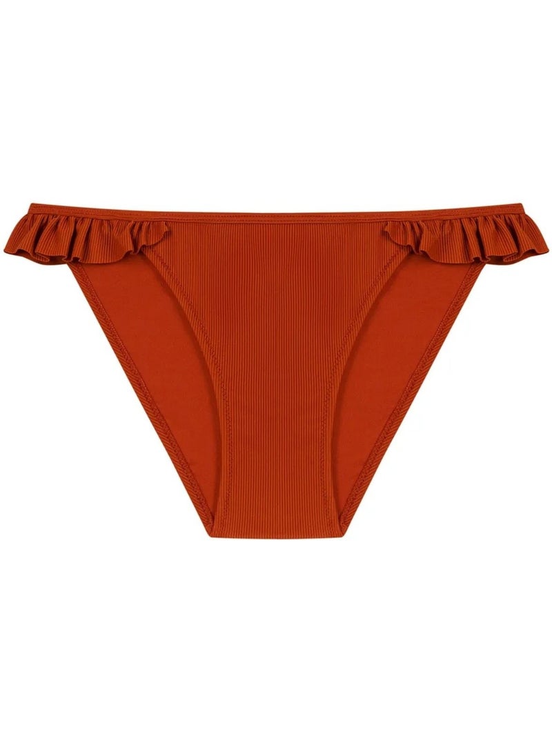 Tuva frill side braguita de bikini penti Terracota - Kiabi
