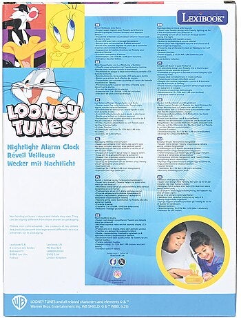 Tweety Luz nocturna Reloj despertador con sonidos