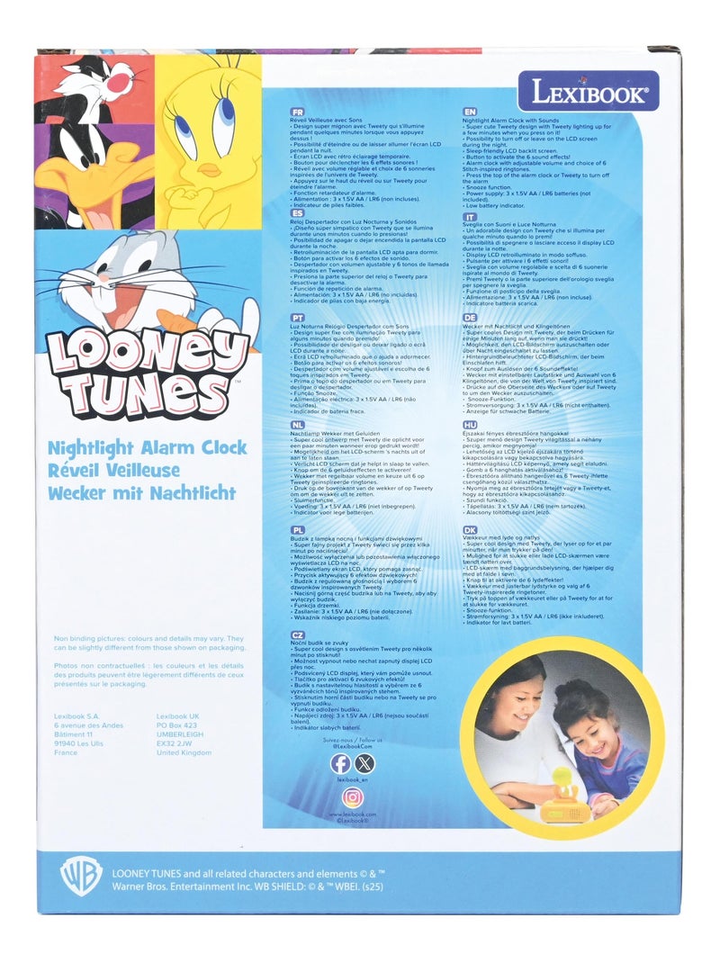 Tweety Luz nocturna Reloj despertador con sonidos Amarillo - Kiabi