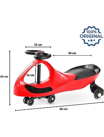 TwistCar coche infantil sin pedales con volante giratorio, juego activo para niños y adultos