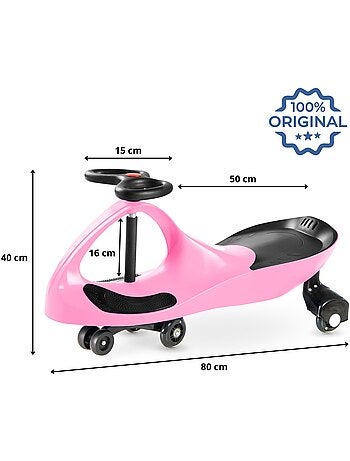 TwistCar coche infantil sin pedales con volante giratorio, juego activo para niños y adultos
