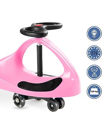 TwistCar coche infantil sin pedales con volante giratorio, juego activo para niños y adultos