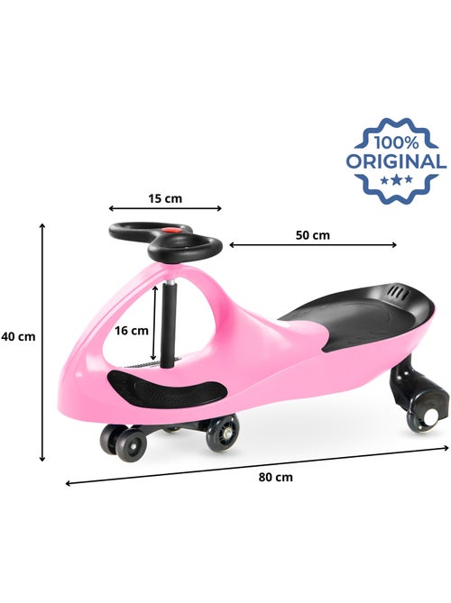 TwistCar coche infantil sin pedales con volante giratorio, juego activo para niños y adultos - Kiabi TwistCar coche infantil sin pedales con volante giratorio, juego activo para niños y adultos - Kiabi