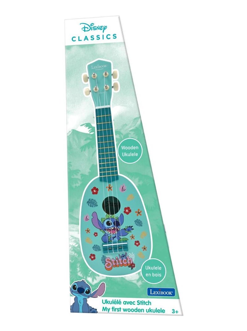 Ukelele de madera Stitch con cuerdas de nylon 21'' / 53 cm Azul - Kiabi