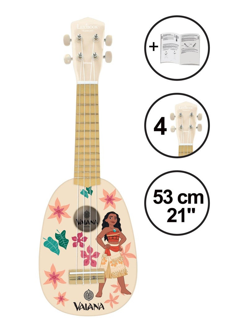 Ukelele Vaina en madera con cuerdas en nylon 53 cm Beige - Kiabi