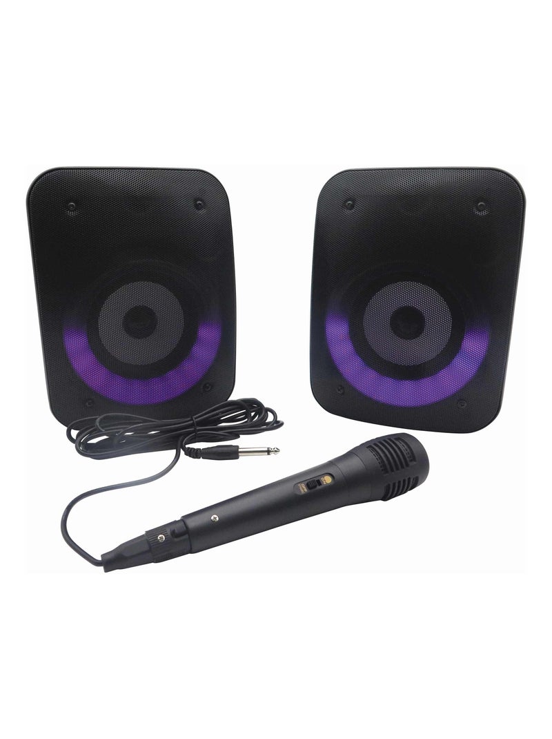 Un par de potentes altavoces Bluetooth est?reo iParty Negro - Kiabi