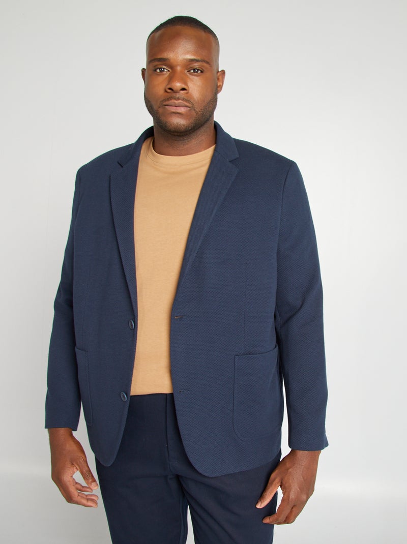 Una chaqueta de punto de piqué AZUL - Kiabi