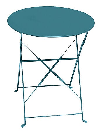 Una mesa bistró práctica y colorida para tus espacios exteriores