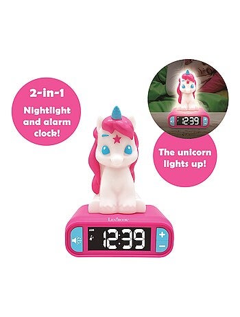 Unicornio Luz nocturna Reloj despertador con sonidos