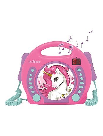 Unicornio Reproductor de CD puertoátil con 2 micrófonos Sing Along