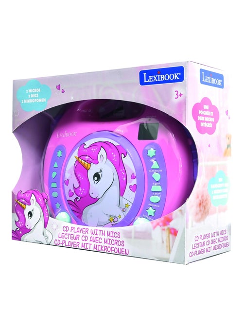Unicornio Reproductor de CD puertoátil con 2 micrófonos Sing Along - Kiabi