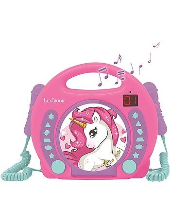 Unicornio Reproductor de CD puerto?til con 2 micr?fonos Sing Along