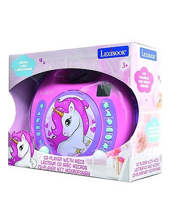 Unicornio Reproductor de CD puerto?til con 2 micr?fonos Sing Along