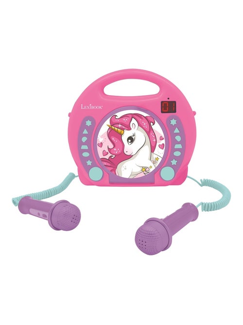 Unicornio Reproductor de CD puerto?til con 2 micr?fonos Sing Along - Kiabi