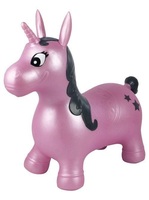 Unicornio saltarín hinchable con peluche - Kiabi