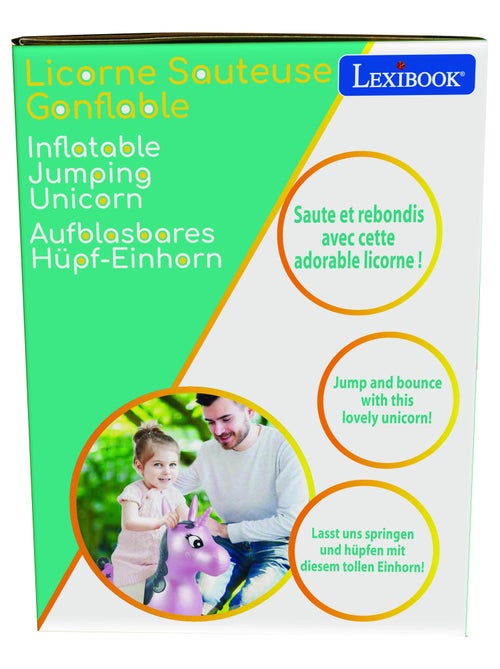 Unicornio saltarín hinchable con peluche - Kiabi