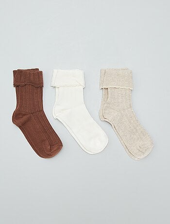 Unos calcetines con vuelta de punto - Pack de 3