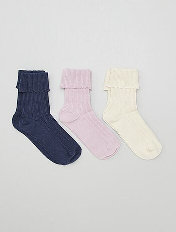 Unos calcetines con vuelta de punto - Pack de 3