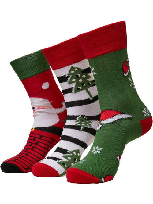 Urban Classics - Calcetines Papá Noel Navidad para Adultos Unisex - Pack de 4 - Kiabi