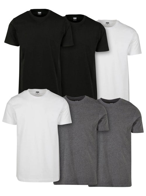 Urban Classics - Camiseta Basic para Hombre - Pack de 6 - Kiabi