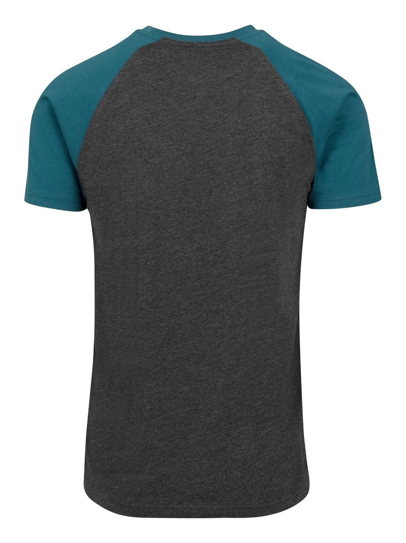 Urban Classics - Camiseta Contraste Raglan para Hombre Gris jaspeado - Kiabi