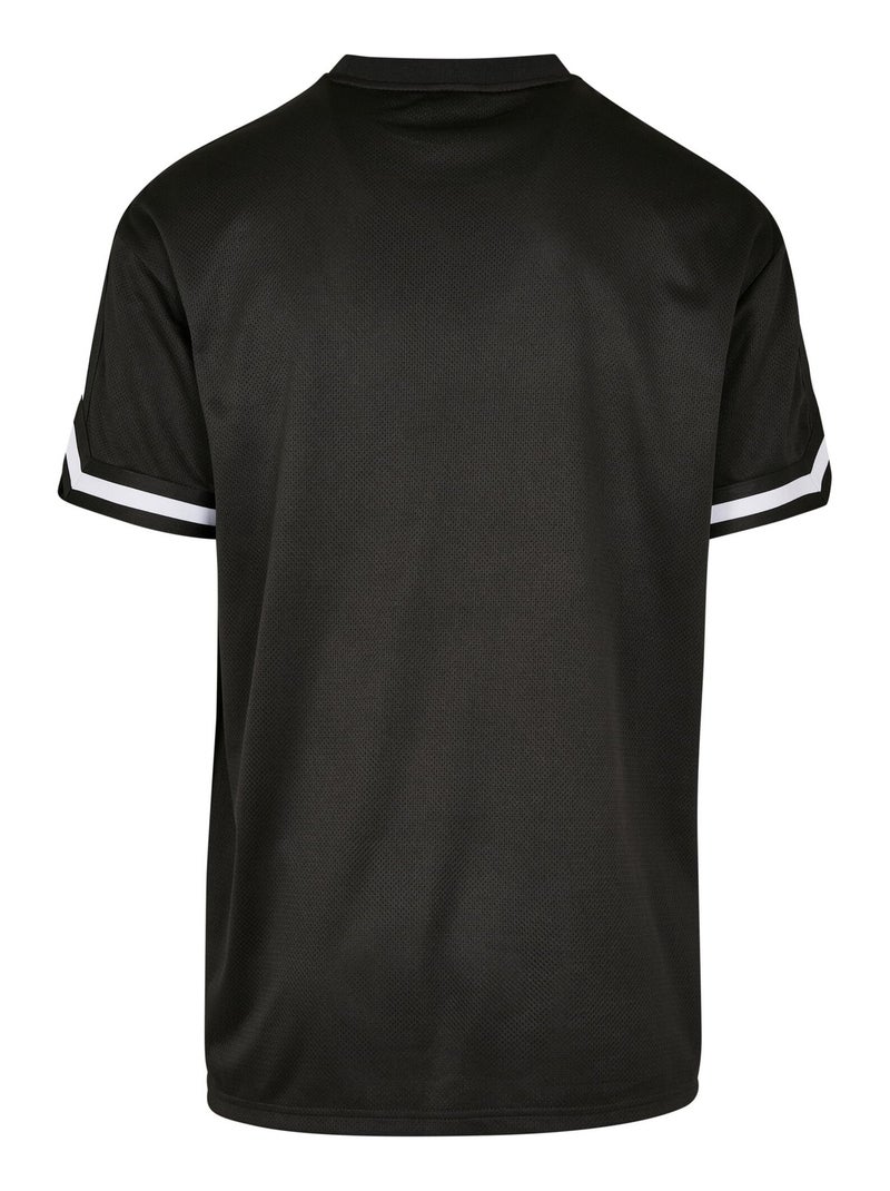 Urban Classics - Camiseta de Rayas de Malla para Hombre Negro - Kiabi