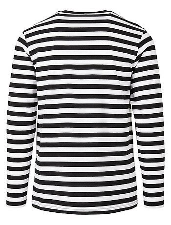 Urban Classics - Camiseta de Rayas de Manga Larga para Hombre