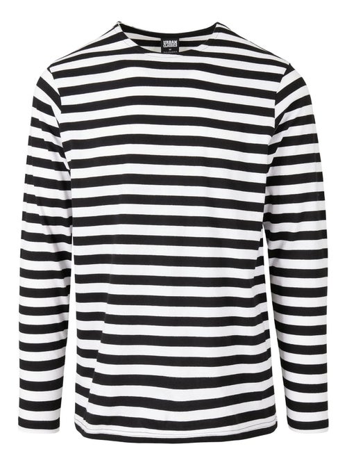 Urban Classics - Camiseta de Rayas de Manga Larga para Hombre - Kiabi Urban Classics - Camiseta de Rayas de Manga Larga para Hombre - Kiabi