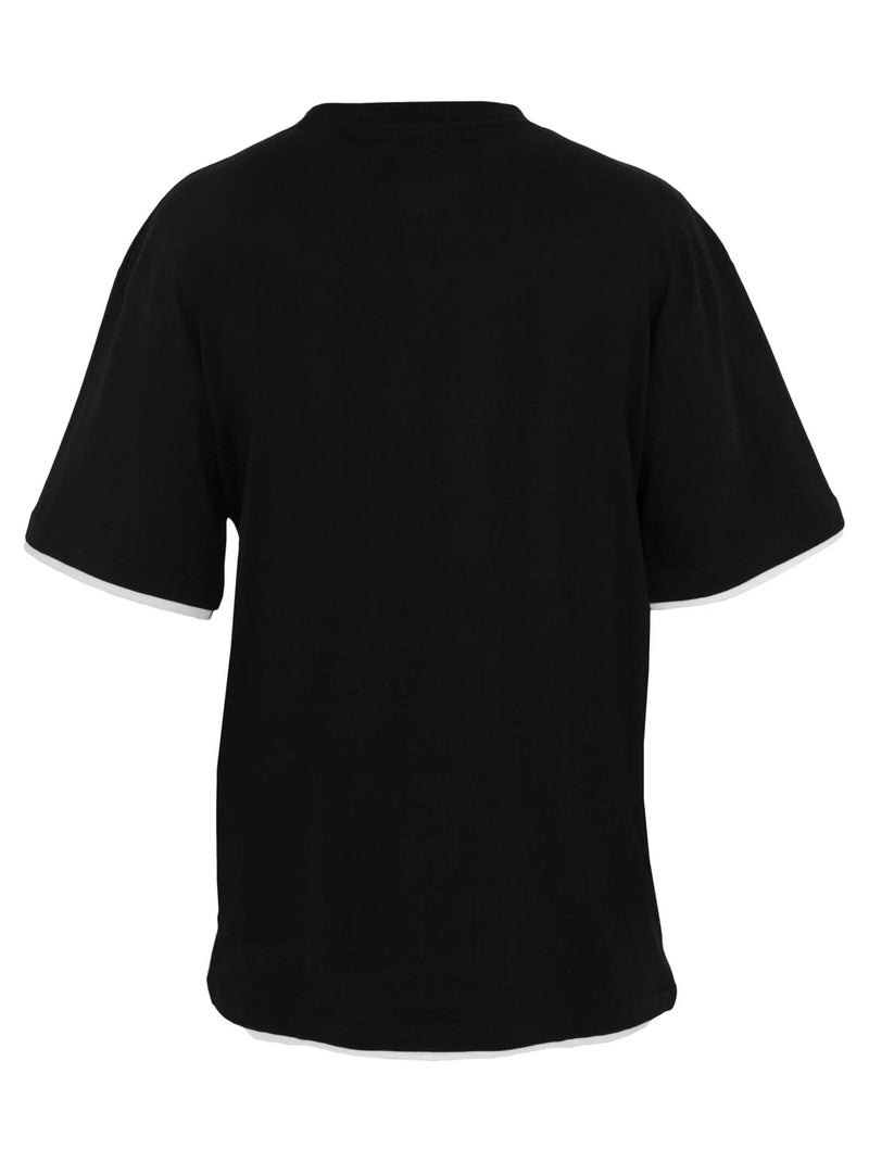 Urban Classics - Camiseta Detalle en Contraste para Hombre Negro Blanco - Kiabi
