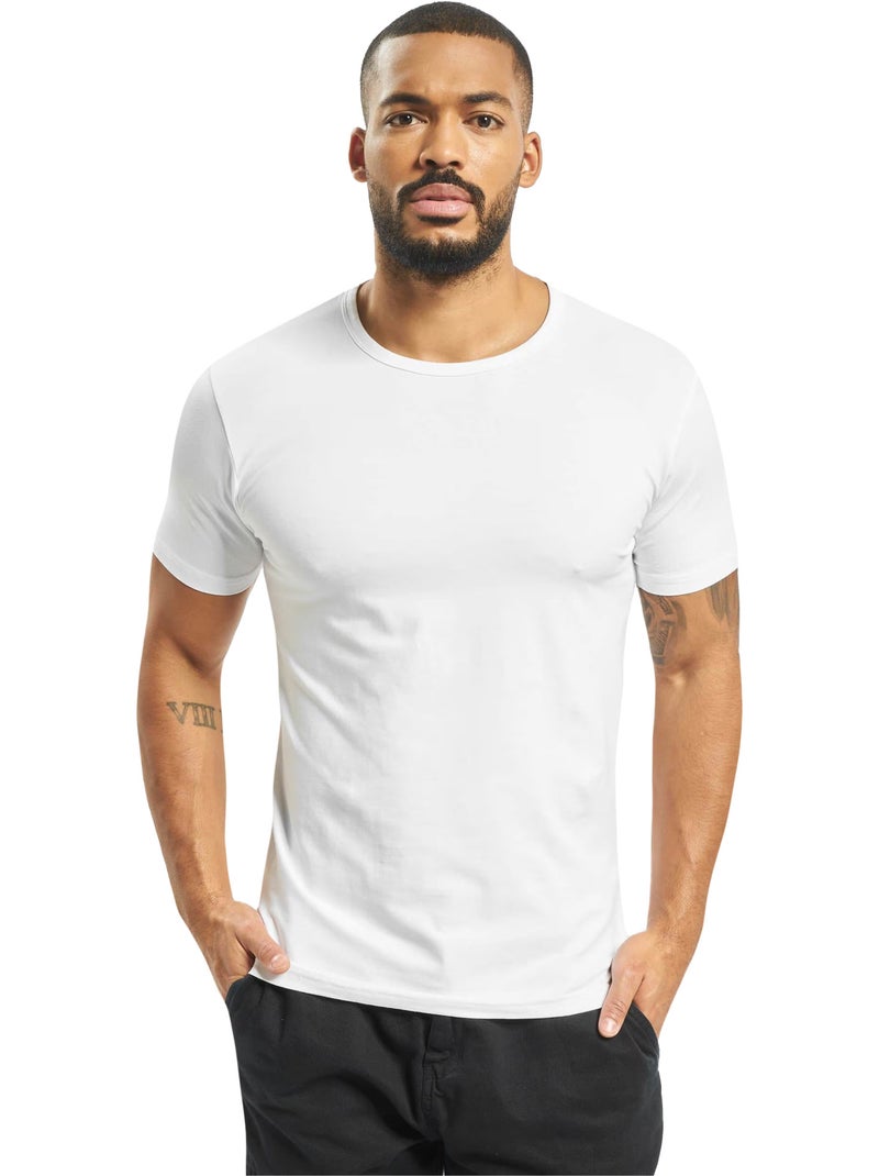 Urban Classics - Camiseta Lisos de Elástico para Hombre Blanco - Kiabi
