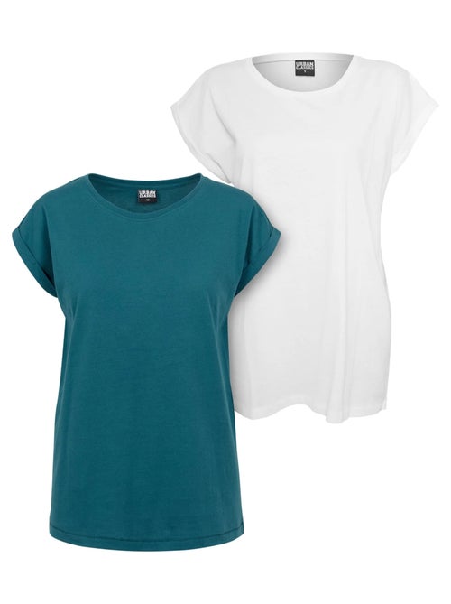 Urban Classics - Camiseta para Mujer - Pack de 2 - Kiabi Urban Classics - Camiseta para Mujer - Pack de 2 - Kiabi