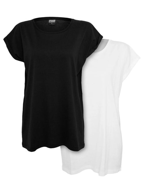 Urban Classics - Camiseta para Mujer - Pack de 2 - Kiabi Urban Classics - Camiseta para Mujer - Pack de 2 - Kiabi