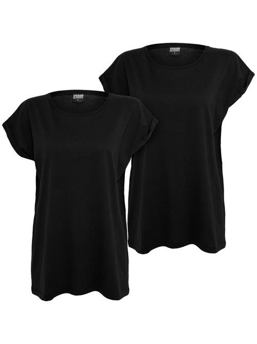 Urban Classics - Camiseta para Mujer - Pack de 2 - Kiabi Urban Classics - Camiseta para Mujer - Pack de 2 - Kiabi