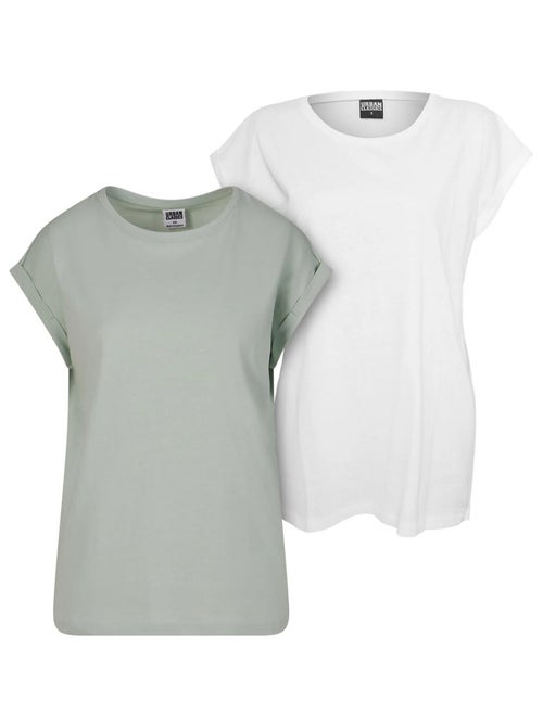 Urban Classics - Camiseta para Mujer - Pack de 2 - Kiabi Urban Classics - Camiseta para Mujer - Pack de 2 - Kiabi