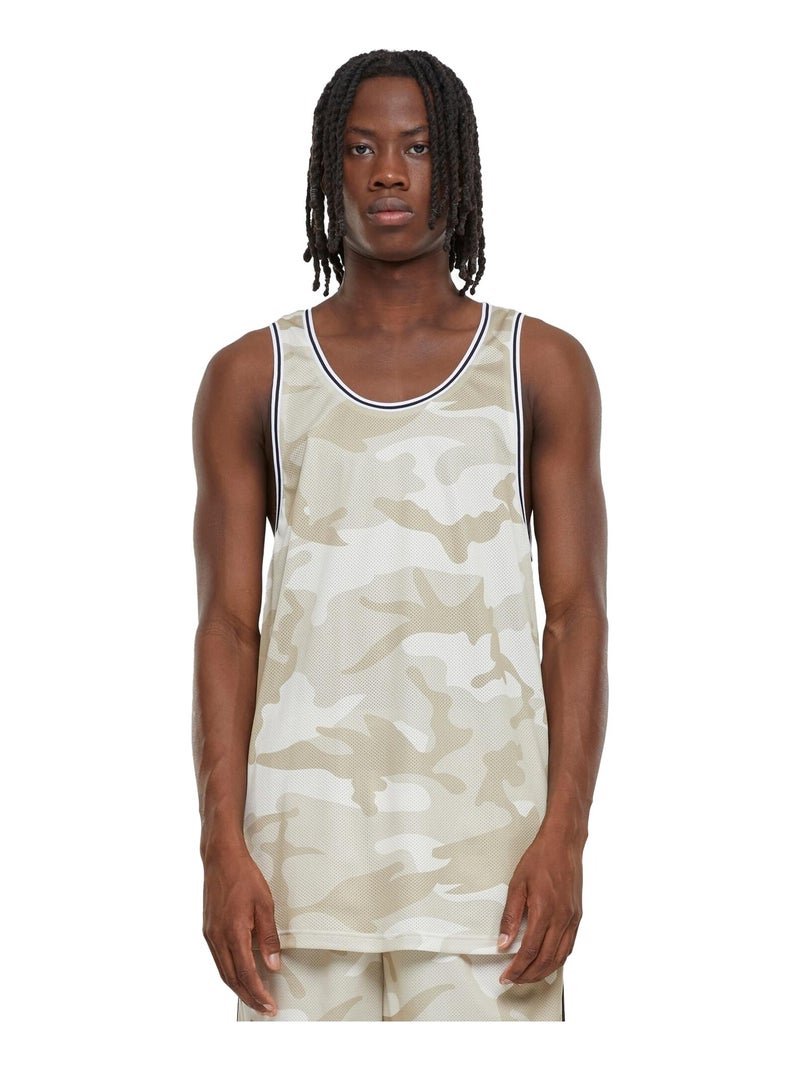 Urban Classics - Camiseta Sin Mangas Camuflaje de Malla para Hombre Beige oscuro - Kiabi