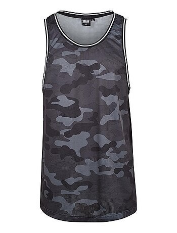 Urban Classics - Camiseta Sin Mangas Camuflaje de Malla para Hombre