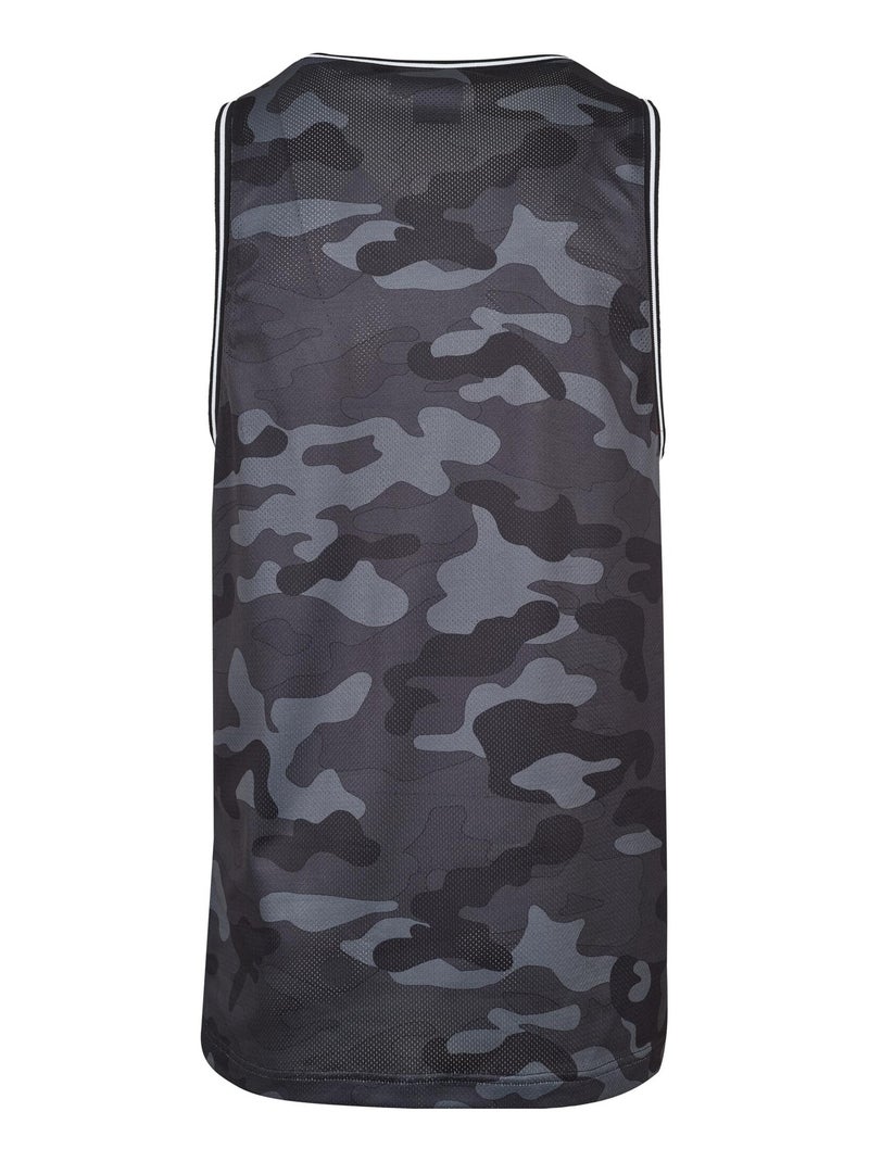 Urban Classics - Camiseta Sin Mangas Camuflaje de Malla para Hombre Negro - Kiabi