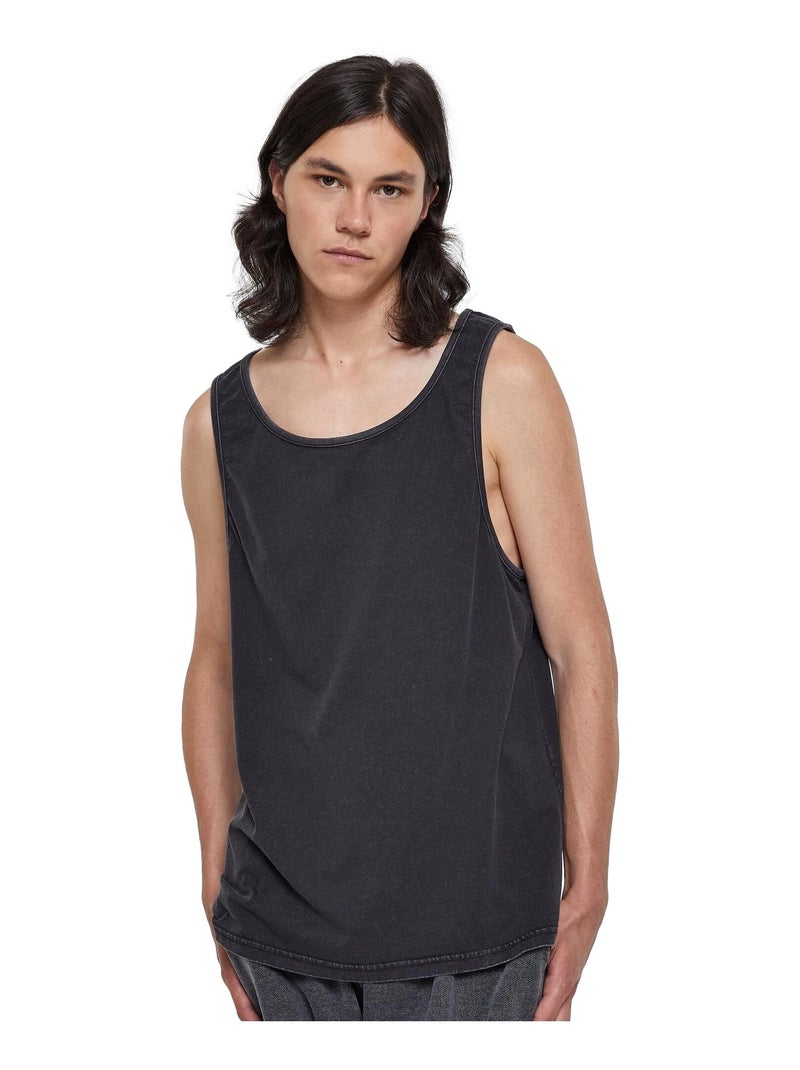 Urban Classics - Camiseta Sin Mangas Lavado Ácido para Hombre Negro - Kiabi