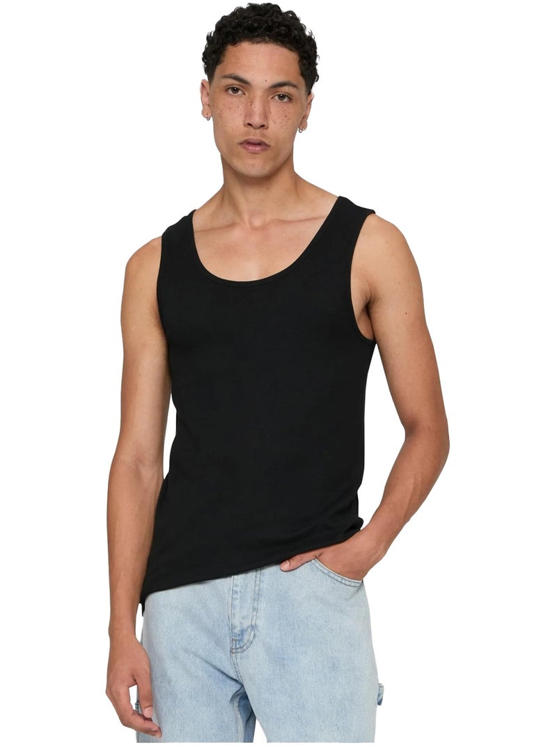 Urban Classics - Camiseta Sin Mangas para Hombre - Pack de 2 Negro - Kiabi